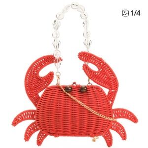 NWT! Tommy Bahama Chic Red Woven Crab Mini Bag!
